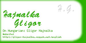 hajnalka gligor business card